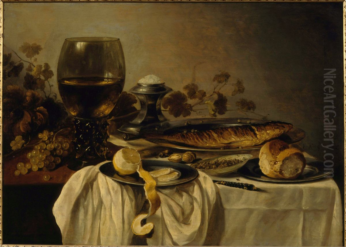 Breakfast Oil Painting by Pieter Claesz