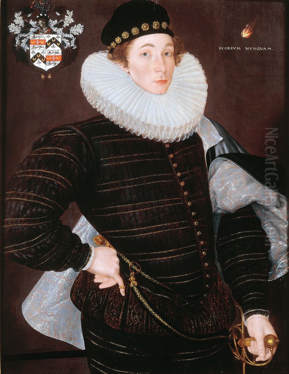 Richard Goodricke of Ribston, Yorkshire Oil Painting by Cornelis Ketel