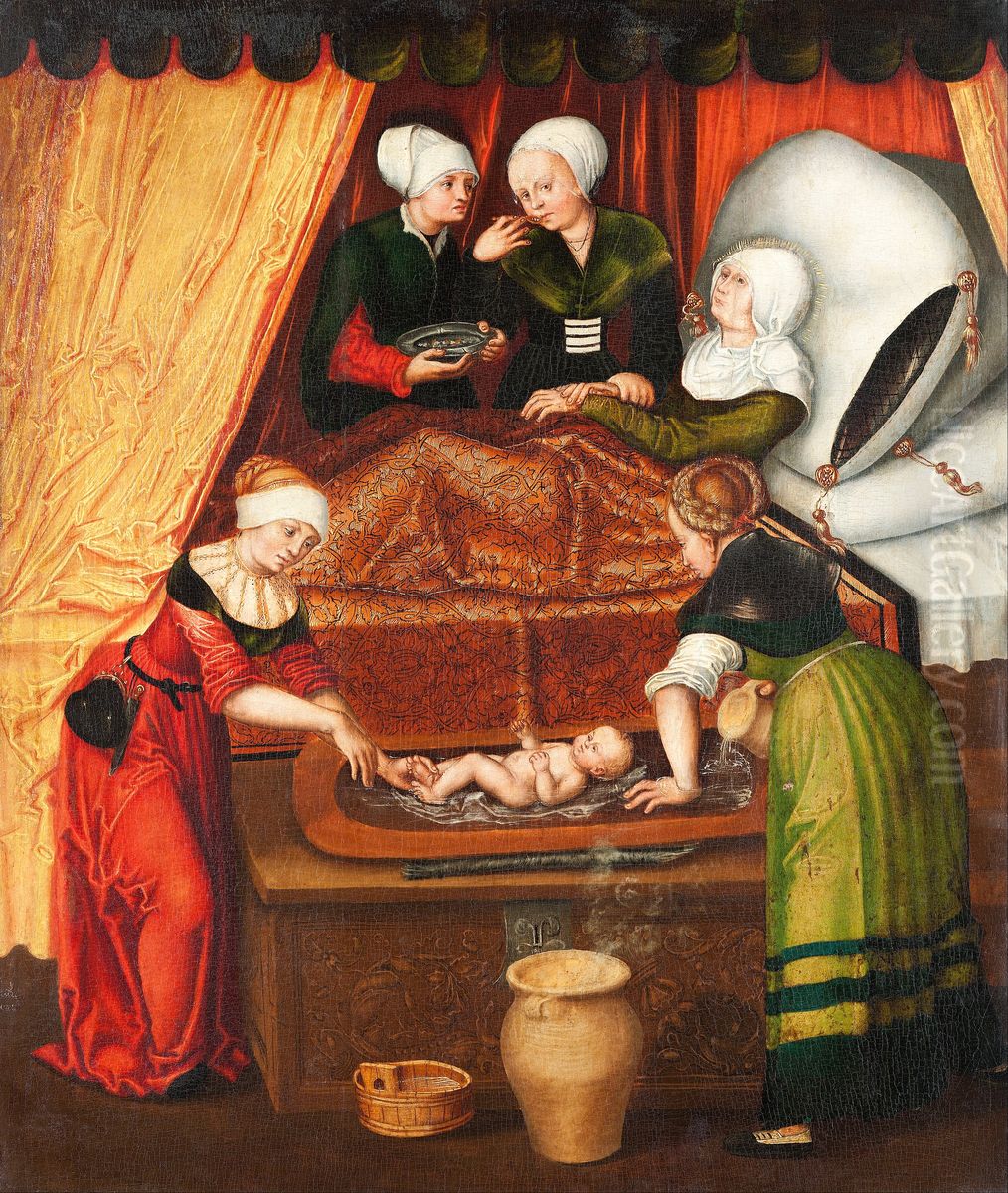 Birth of John Baptist Oil Painting by Lucas Cranach the Elder