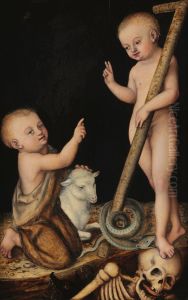 The Infant Christ Triumphant over Death and the Devil with St John the Baptist as Infants