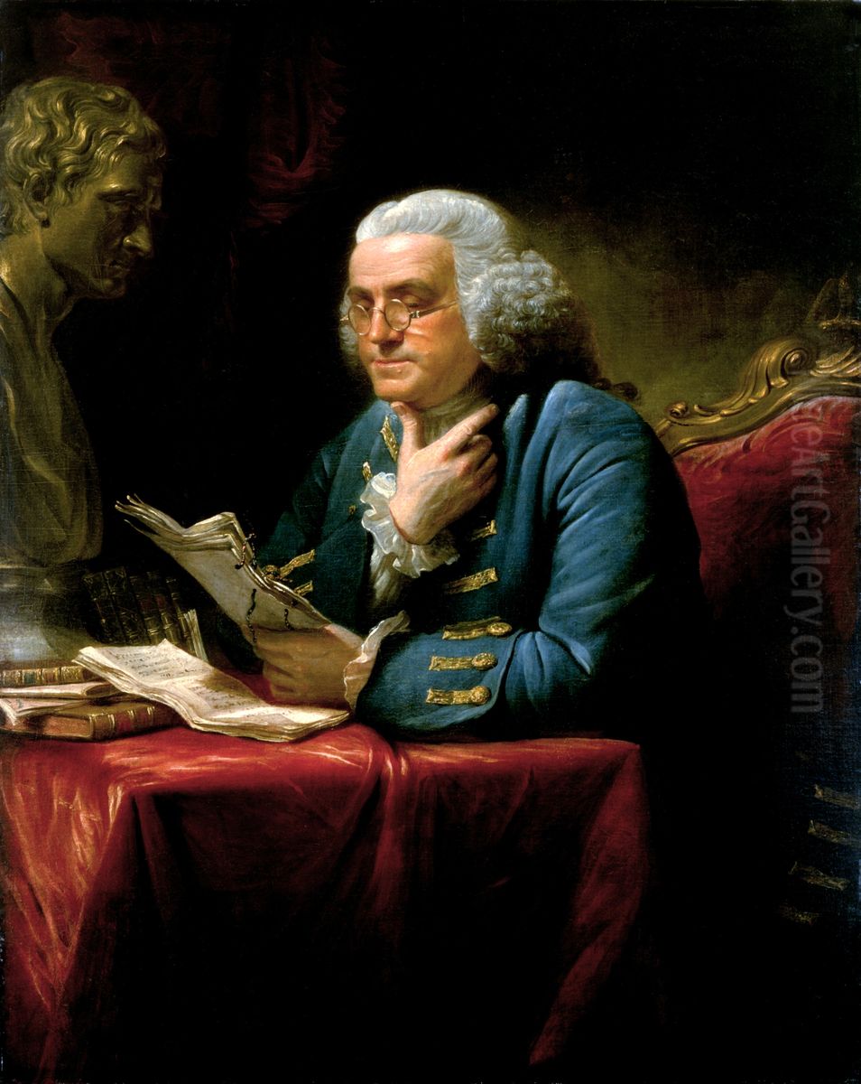 Benjamin Franklin Oil Painting by David Martin