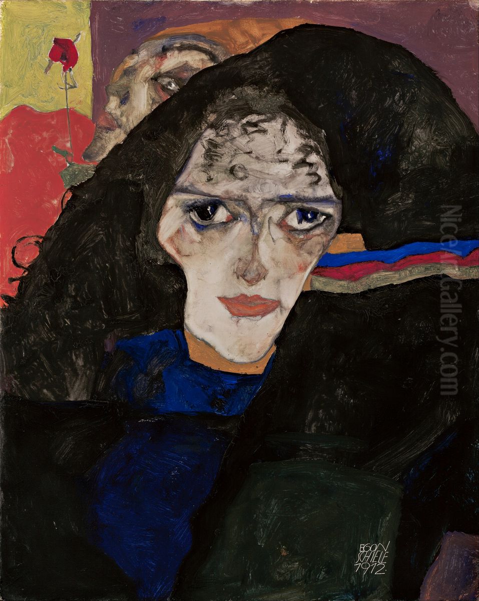 Deutsch:Trauernde Frau Oil Painting by Egon Schiele