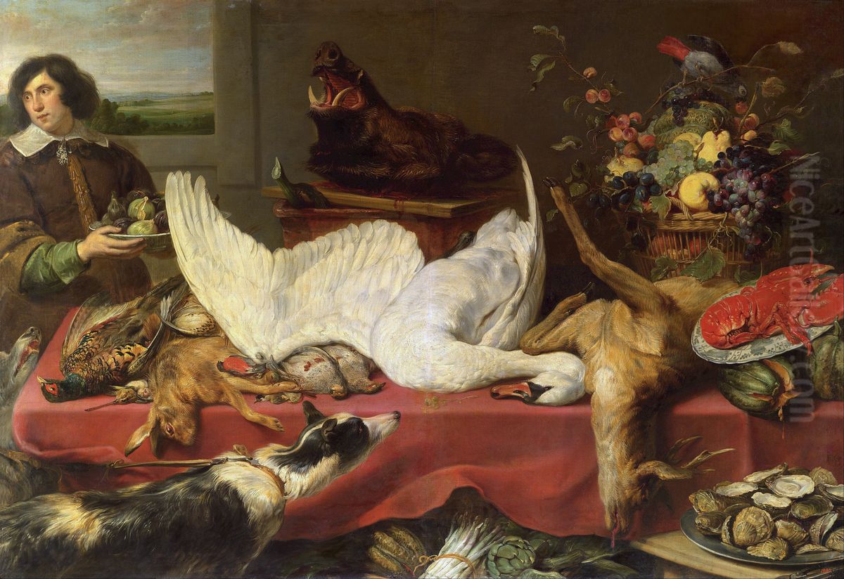 Still life with a Swan Oil Painting by Frans Snyders