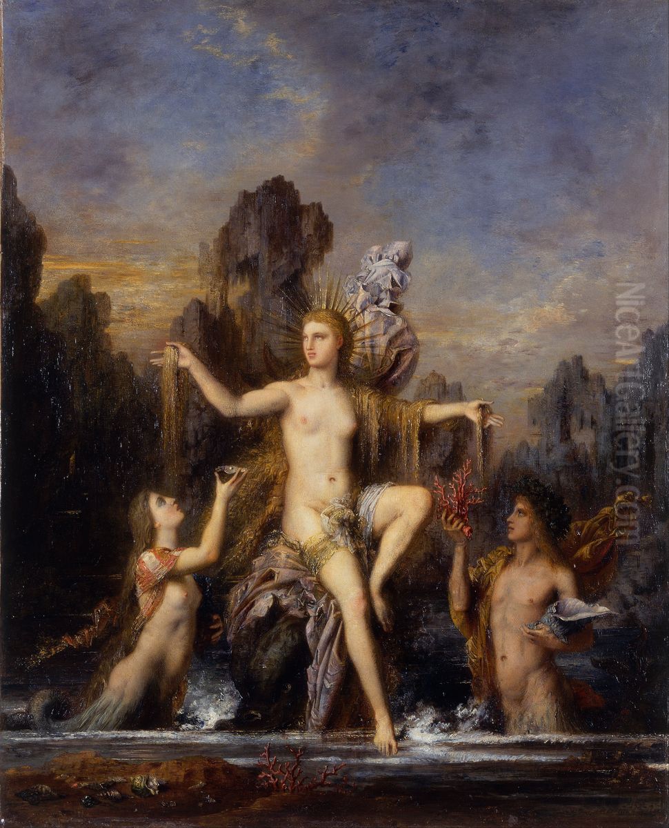 Venus sortant de l'Onde Oil Painting by Gustave Moreau