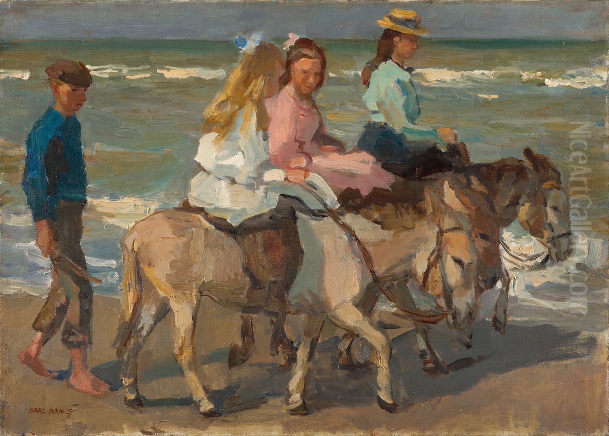 Donkey riding Oil Painting by Isaac Lazarus Israels