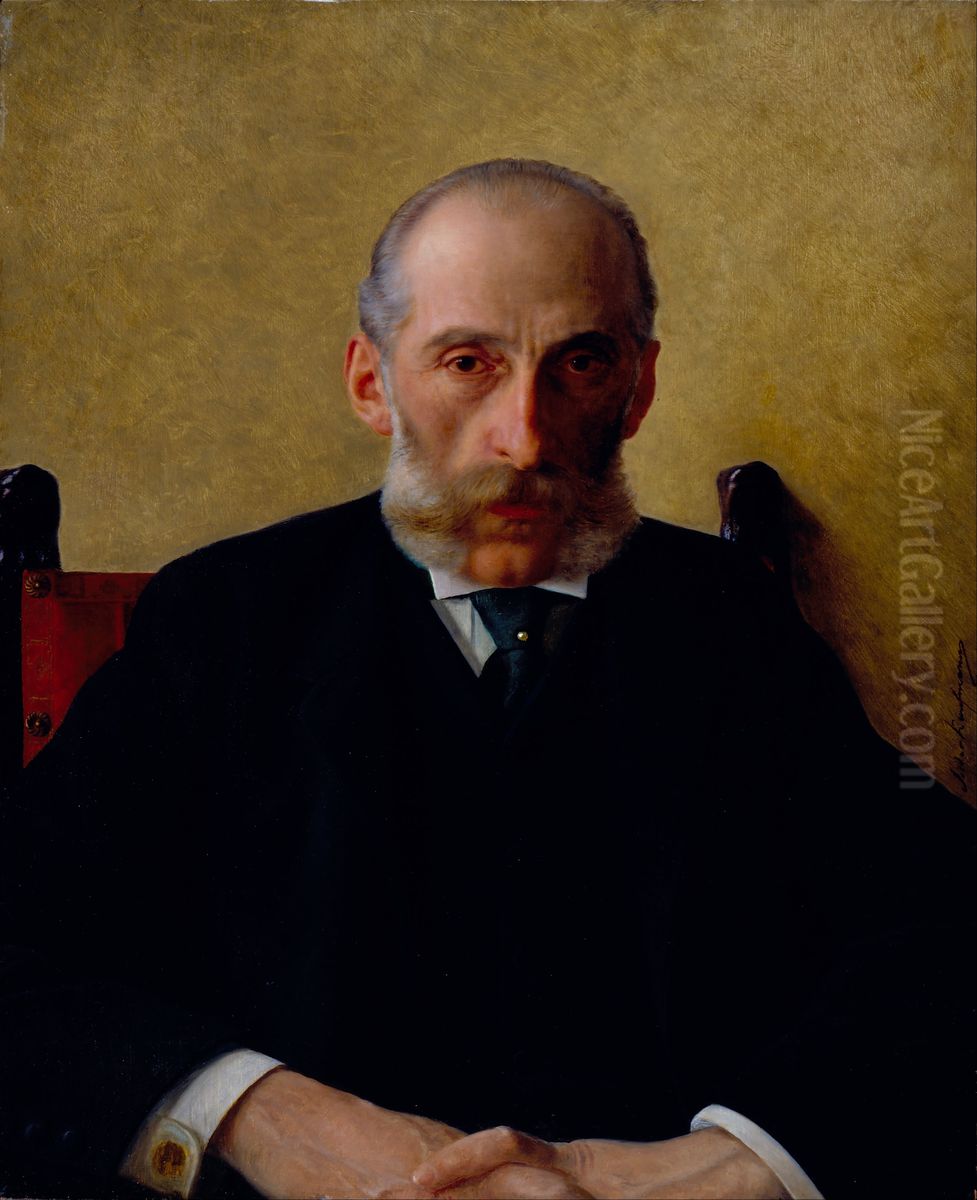 Portrait of Isidor Gewitsch Oil Painting by Isidor Kaufmann
