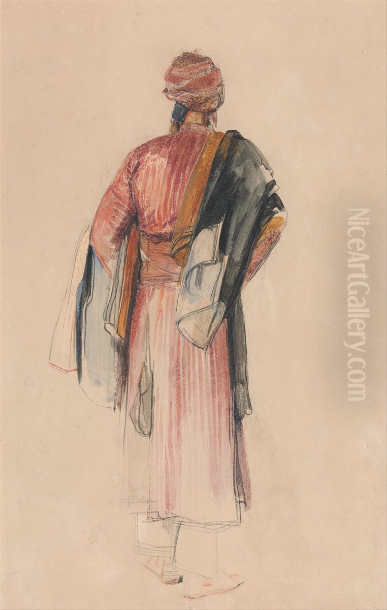 A Bedouin Oil Painting by John Frederick Lewis