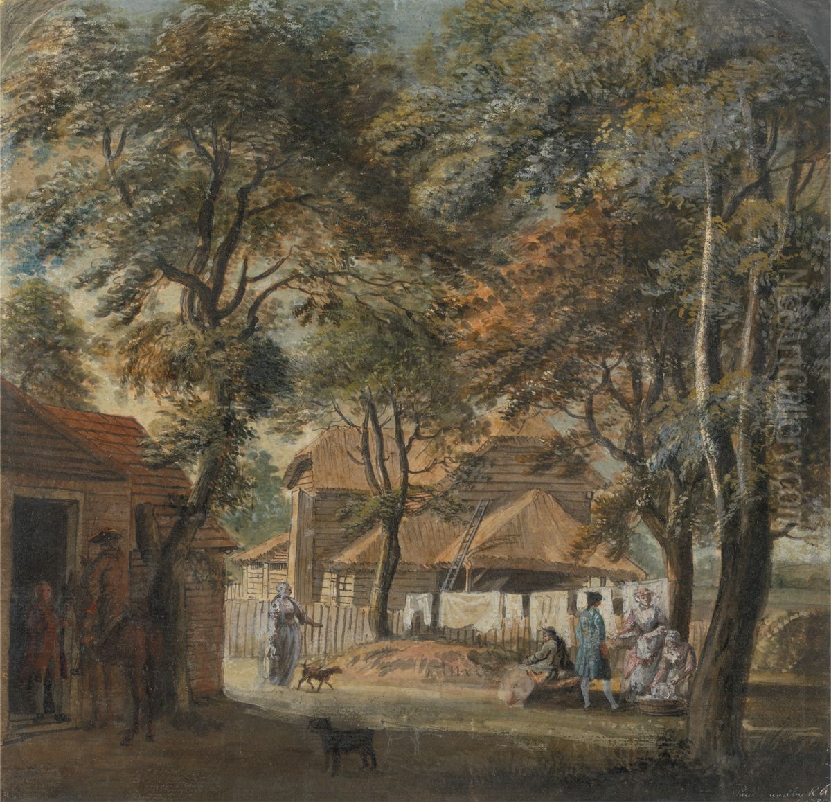 Halfway House, Sadler's Wells Oil Painting by Paul Sandby