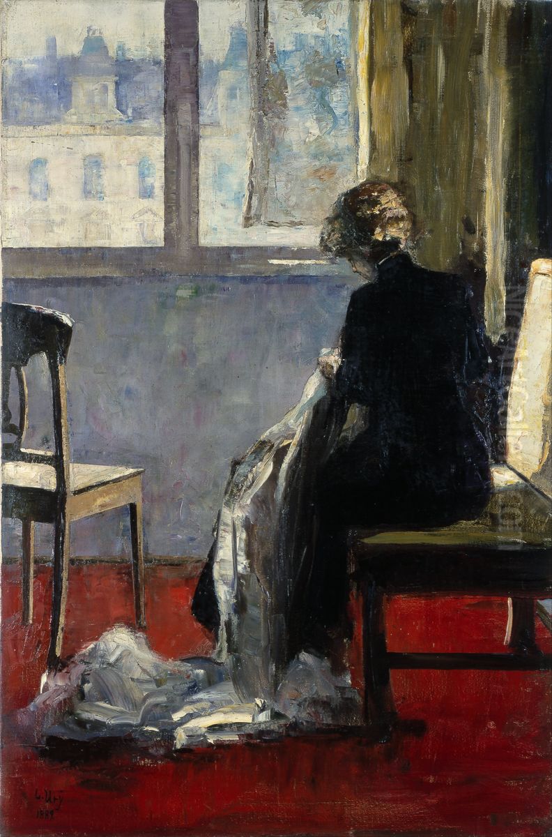 The Red Carpet Oil Painting by Lesser Ury