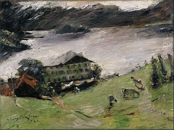 Landscape at the Walchensee Oil Painting by Lovis (Franz Heinrich Louis) Corinth