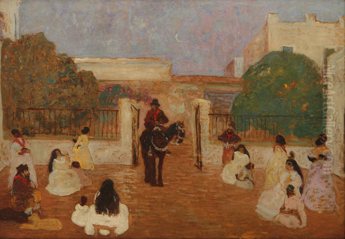 El gaucho Candioti Oil Painting by Pedro Figari