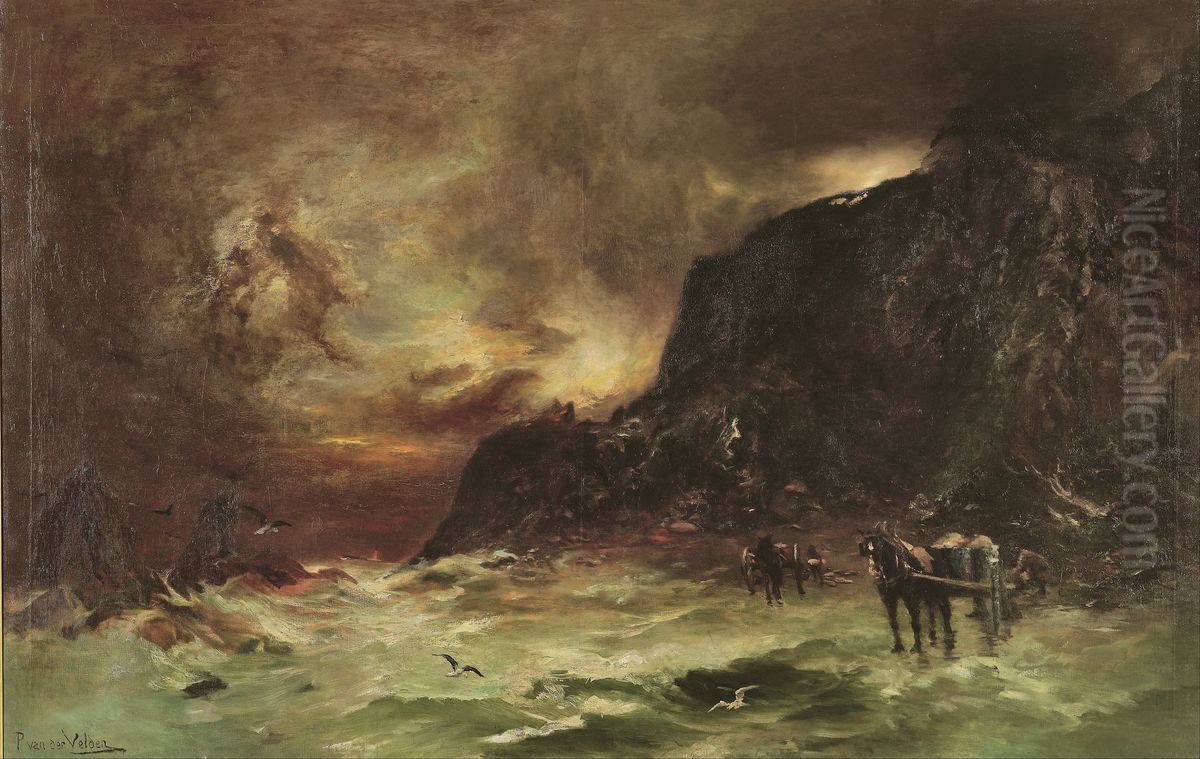 Storm at Wellington Heads Oil Painting by Petrus van der Velden