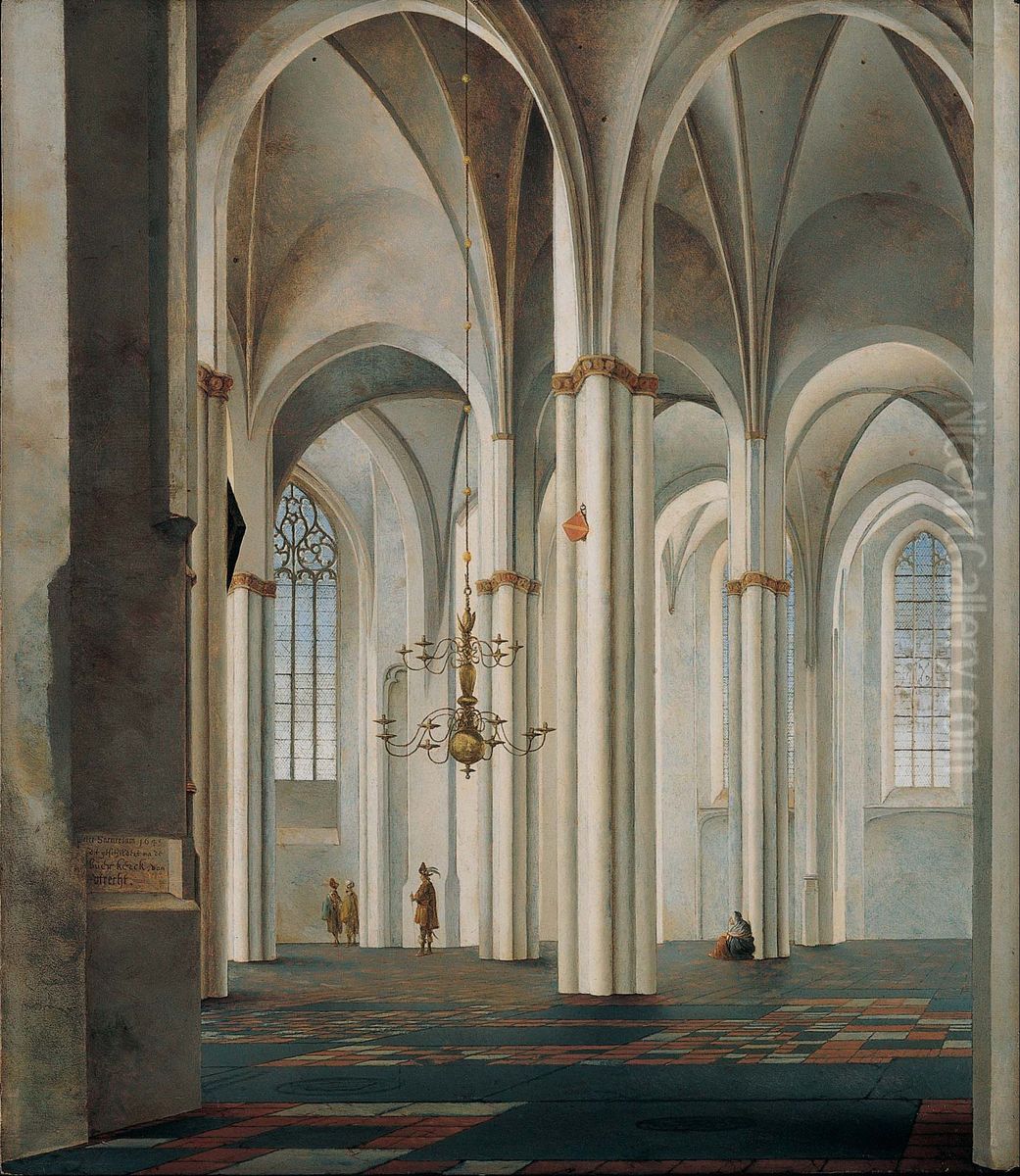 Interior of the Buurkerk, Utrecht Oil Painting by Pieter Jansz Saenredam