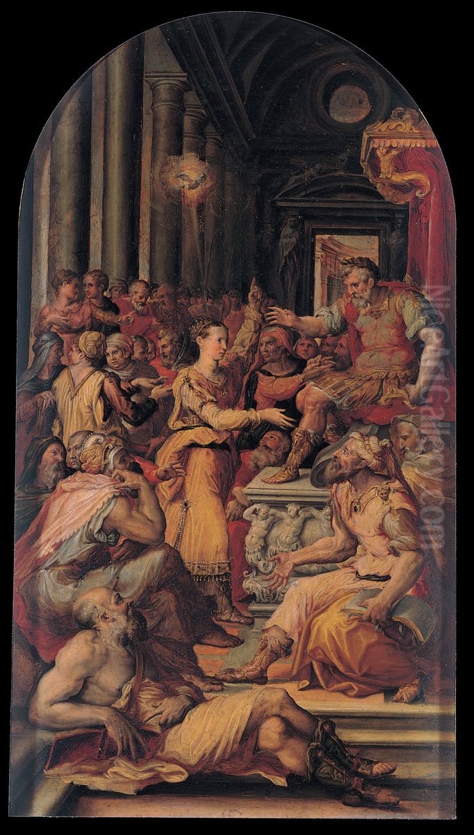 The Dispute of Saint Catherine Oil Painting by Prospero Fontana