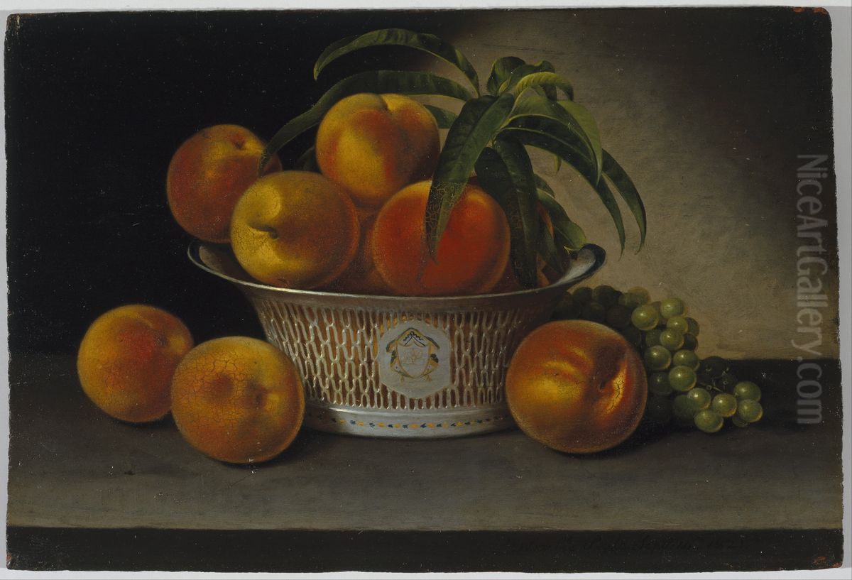 Still Life with Peaches Oil Painting by Raphaelle Peale