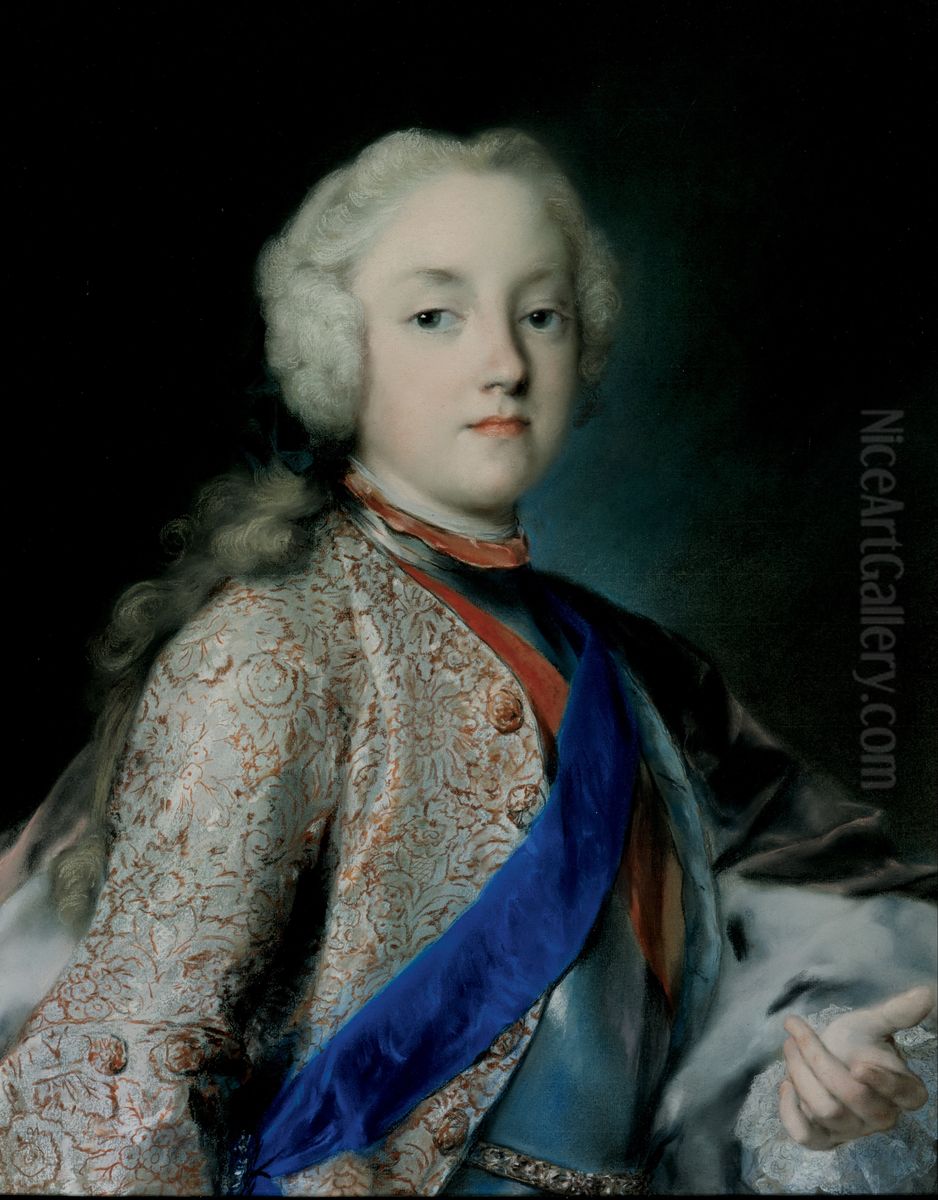 Crown Prince Friedrich Christian of Saxony (1722-1763) Oil Painting by Rosalba Carriera