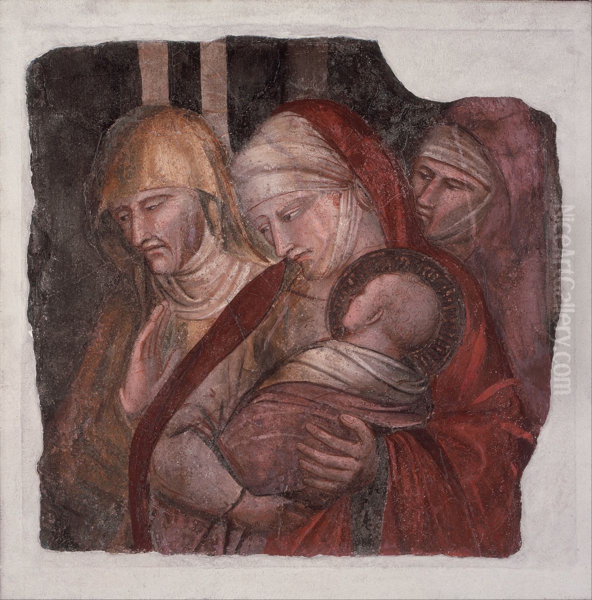 The Infant St. John the Baptist presented to Zacharias Oil Painting by Spinello Aretino