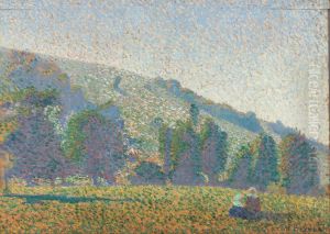Two Breton women in a meadow