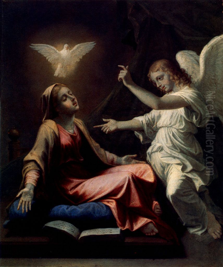 Annunciation Oil Painting by Nicolas Poussin