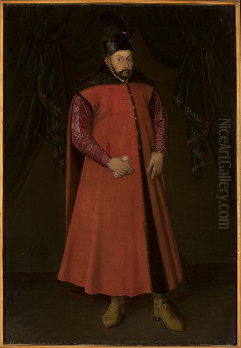 Portrait of Stephen Bathory Oil Painting by Aleksander Lesser