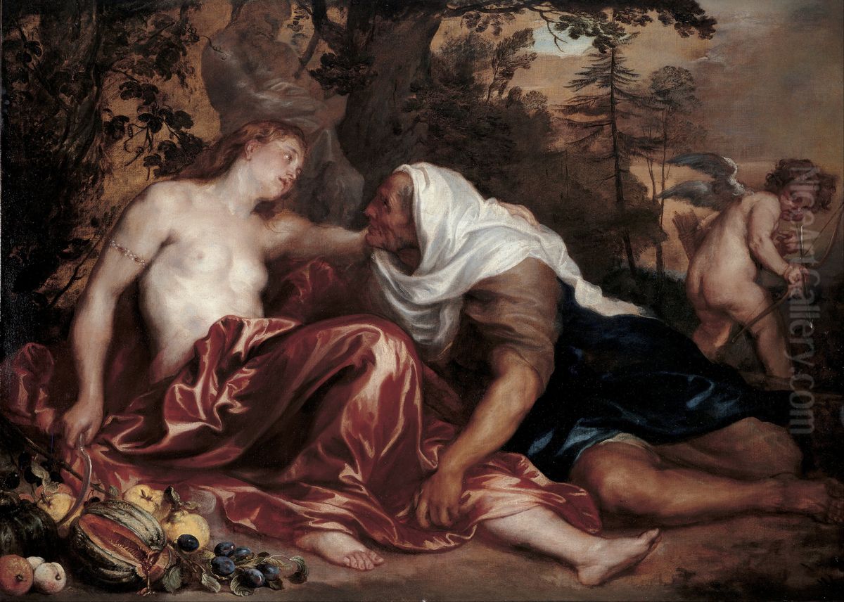 Vertumnus and Pomona Oil Painting by Sir Anthony Van Dyck