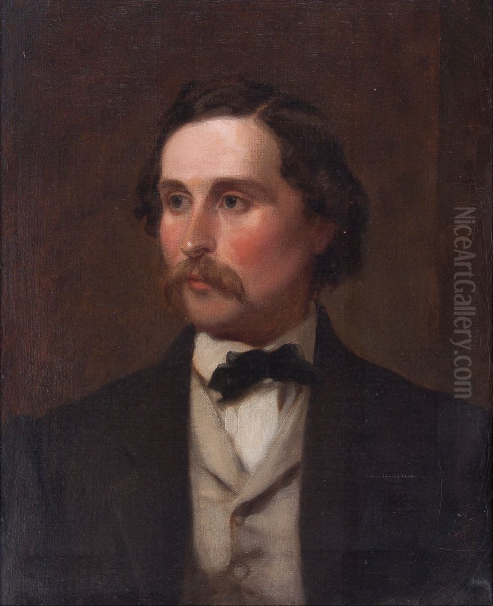 Nathan Flint Baker (1820-1891) Oil Painting by Emanuel Leutze