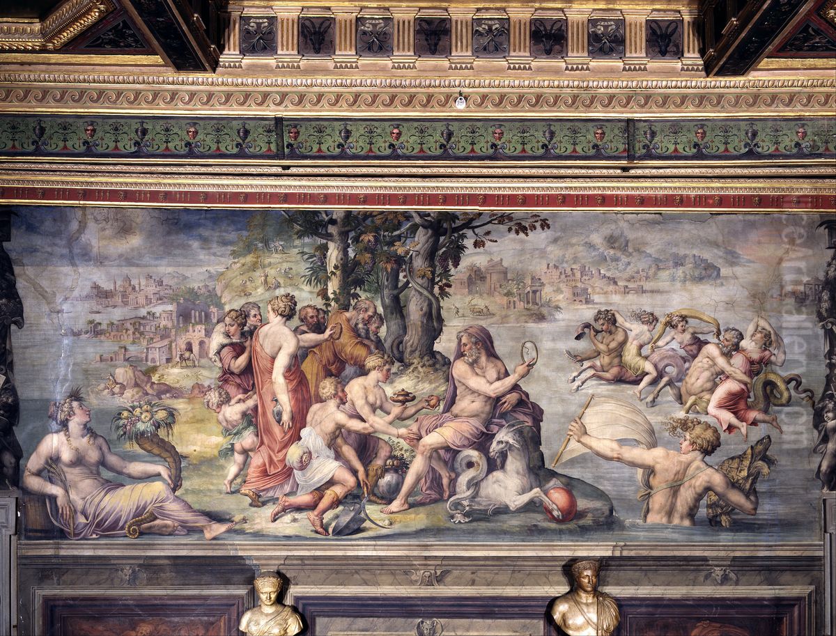 The first fruits from earth offered to Saturn Oil Painting by Giorgio Vasari