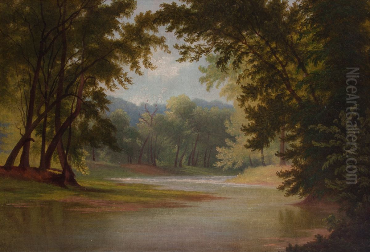 The Mill Creek Oil Painting by Godfrey Frankenstein
