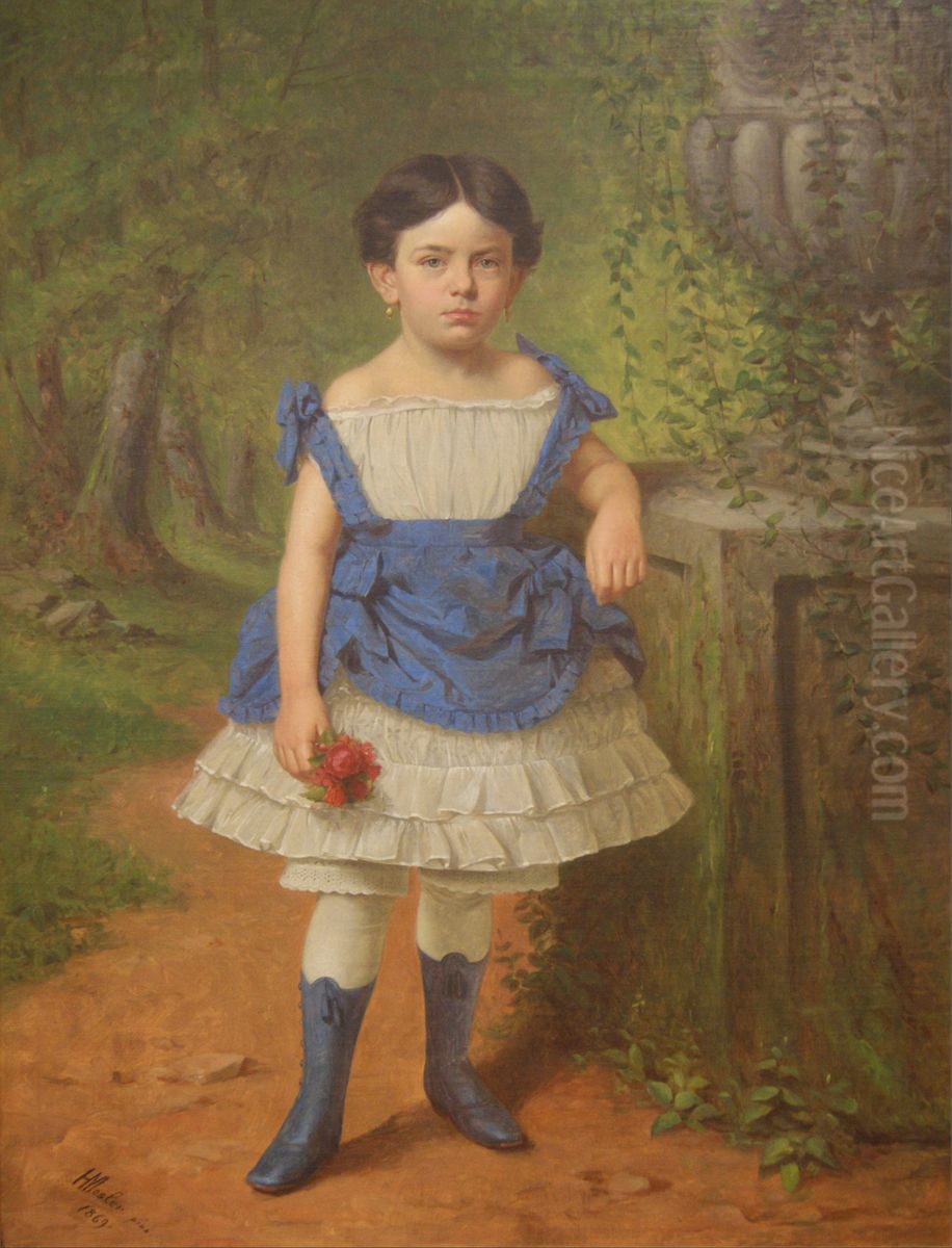 Elizabeth Moerlein Portrait, 1869 Oil Painting by Henry Mosler