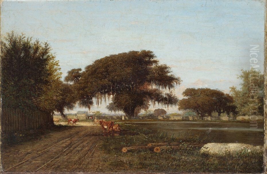 Farm in St Tammany Oil Painting by Richard Clague
