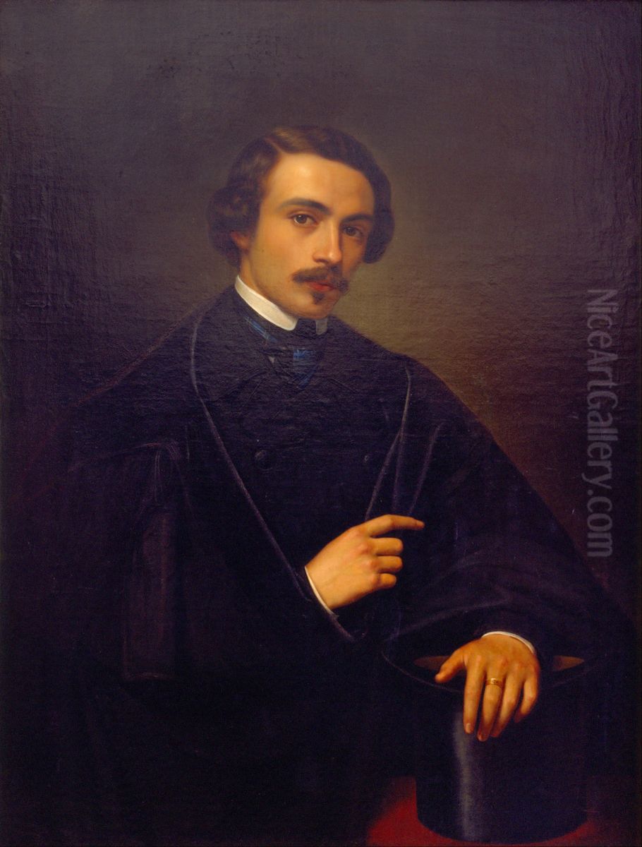 Self-portrait Oil Painting by Juan Cordero de Hoyos