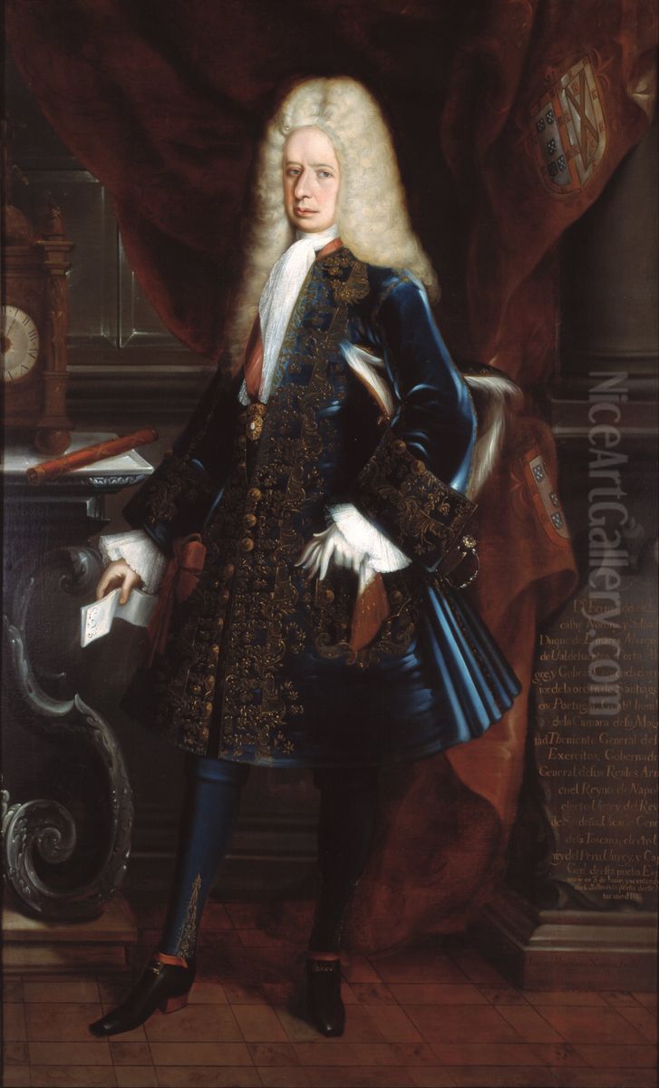 Portrait of the Viceroy, the Duke of Linares Oil Painting by Juan Rodriguez Juarez