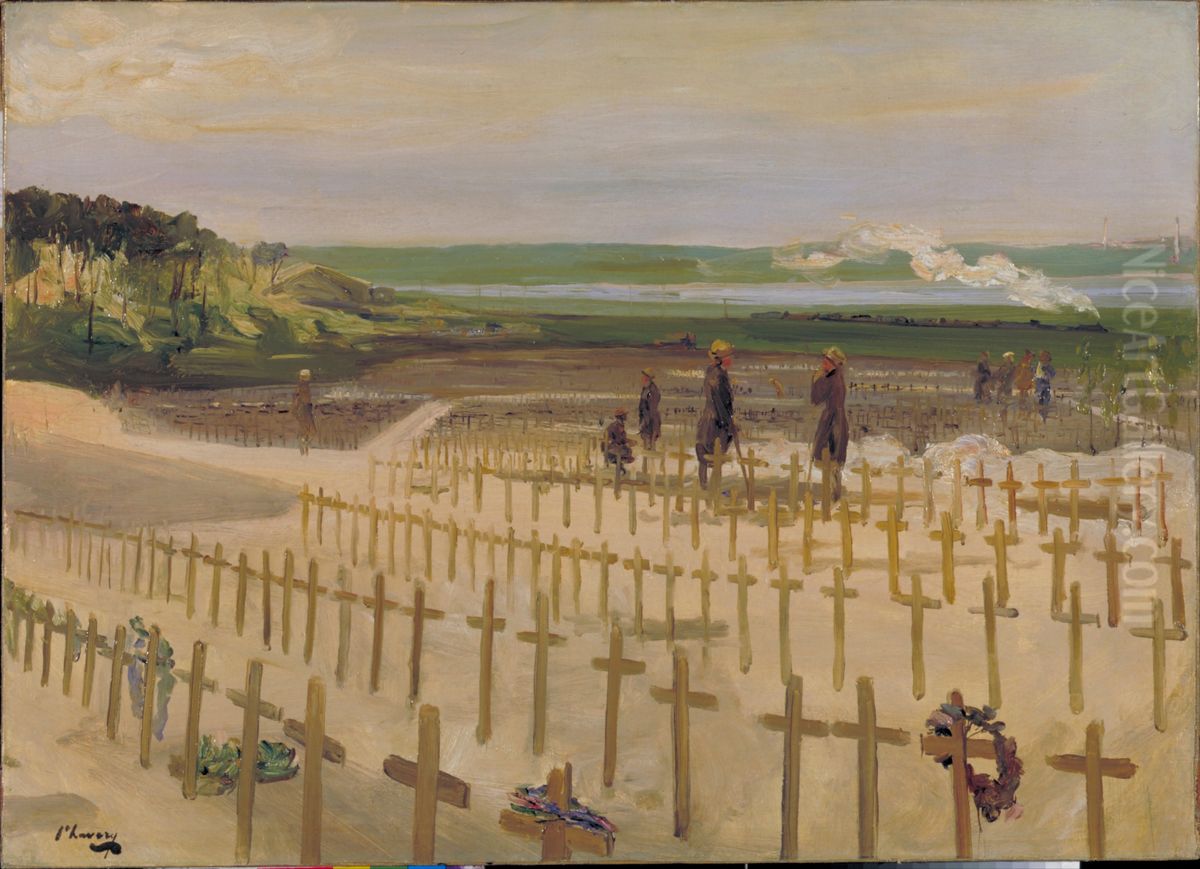 The Cemetery, Etaples, 1919 Oil Painting by John Lavery