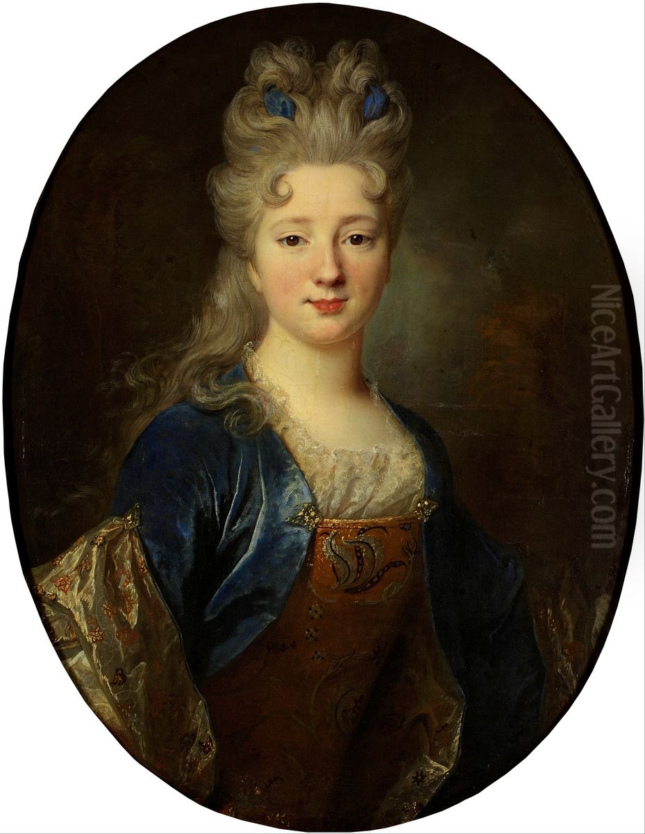 Female portrait Oil Painting by Nicolas de Largilliere