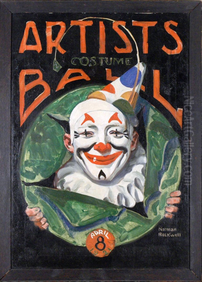 Artists Costume Ball Oil Painting by Norman Rockwell