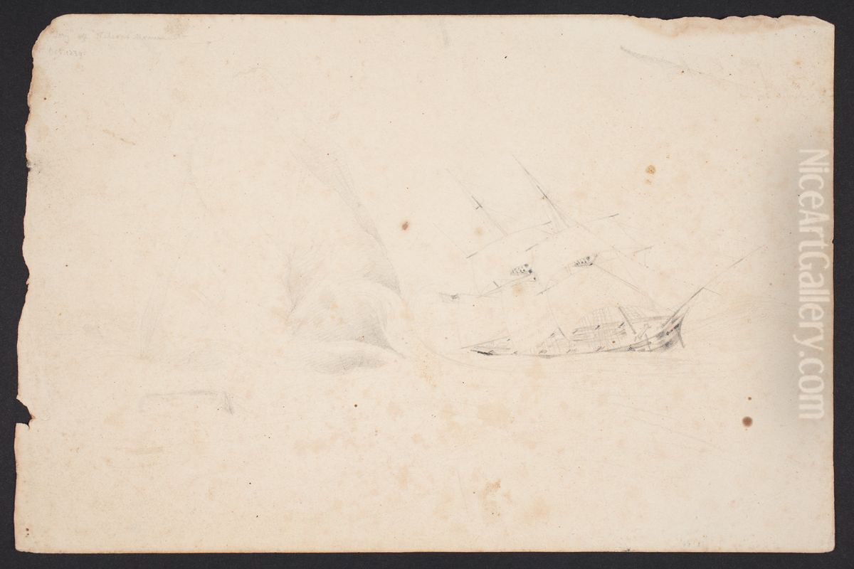 Tory off Nelson's Monument. Oct 1839. Oil Painting by Charles Heaphy
