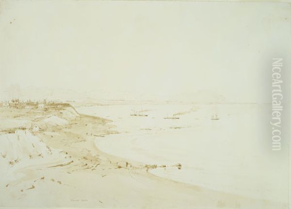 Timaru Roads Oil Painting by Charles Heaphy