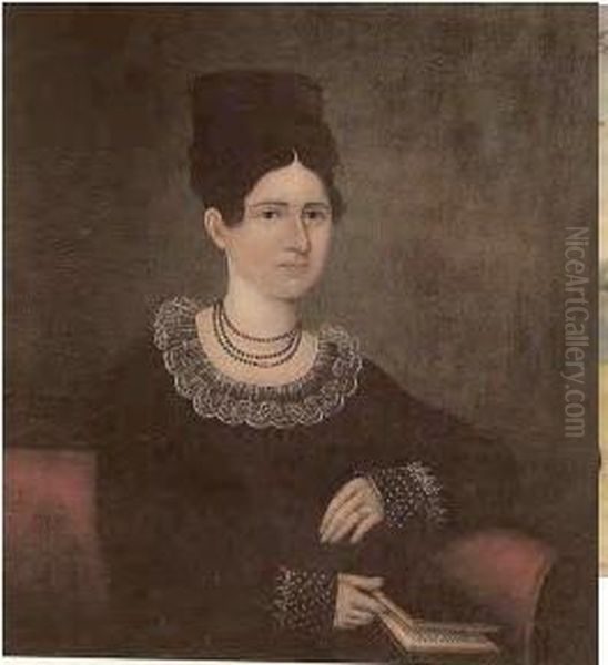 Mrs. Jesse Sumwalt (Louisa Kalbfus, 1805-living 1850) Oil Painting by Joshua Johnson