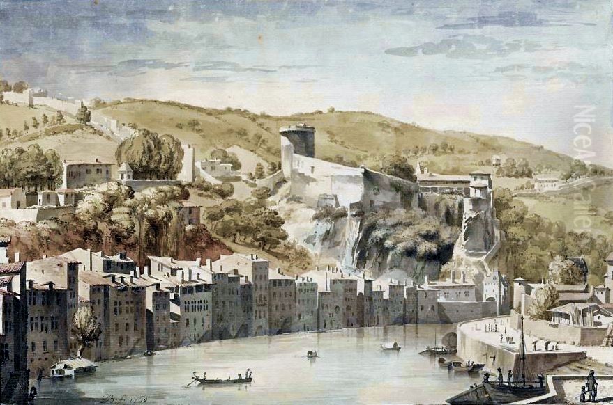 View of Lyon. Oil Painting by Jean-Jacques De Boissieu View of Lyon. Oil Painting by Jean-Jacques De Boissieu