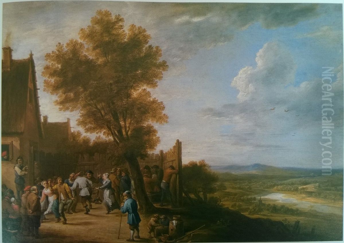 Village Dance Oil Painting by David Teniers the Younger