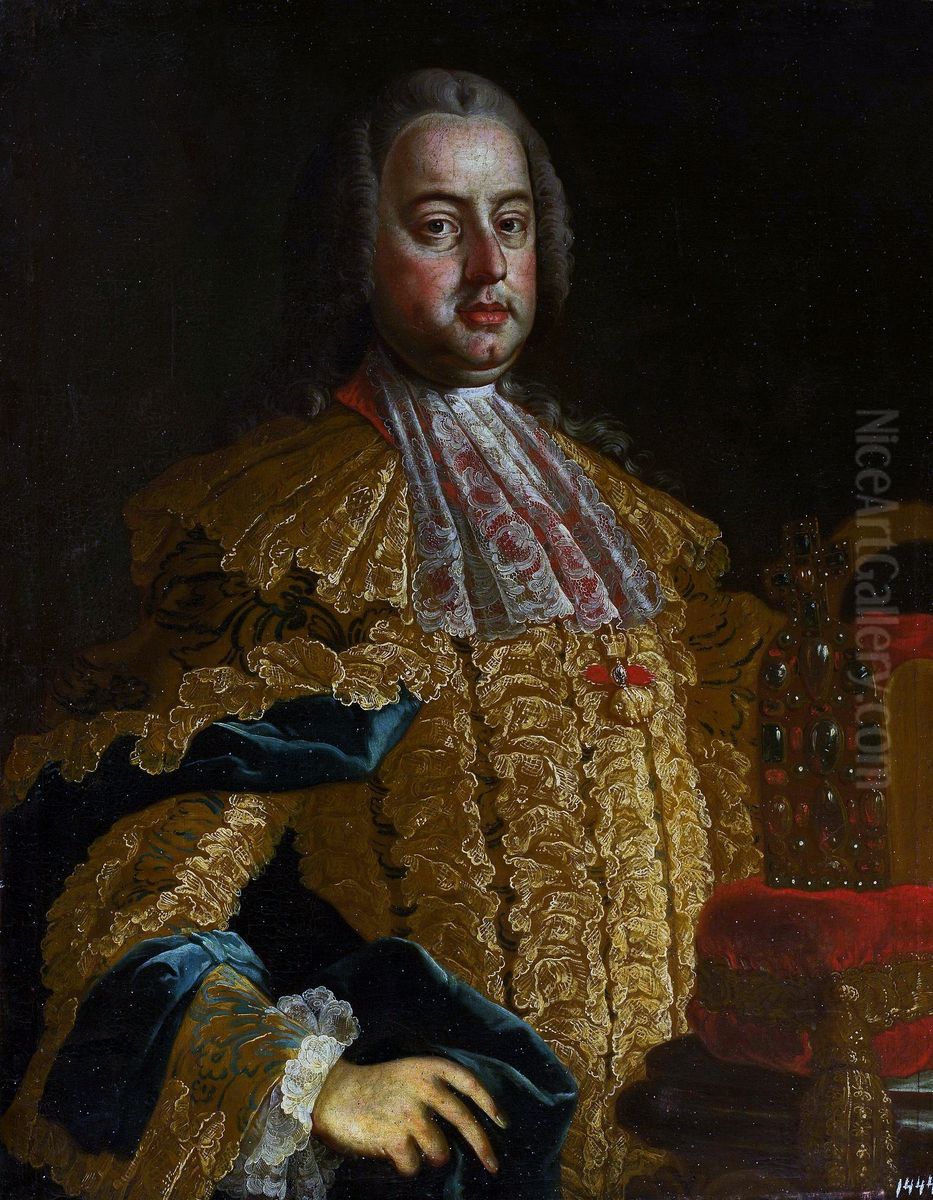Portrait of Emperor Francis I. Oil Painting by Martin van Meytensor workshop