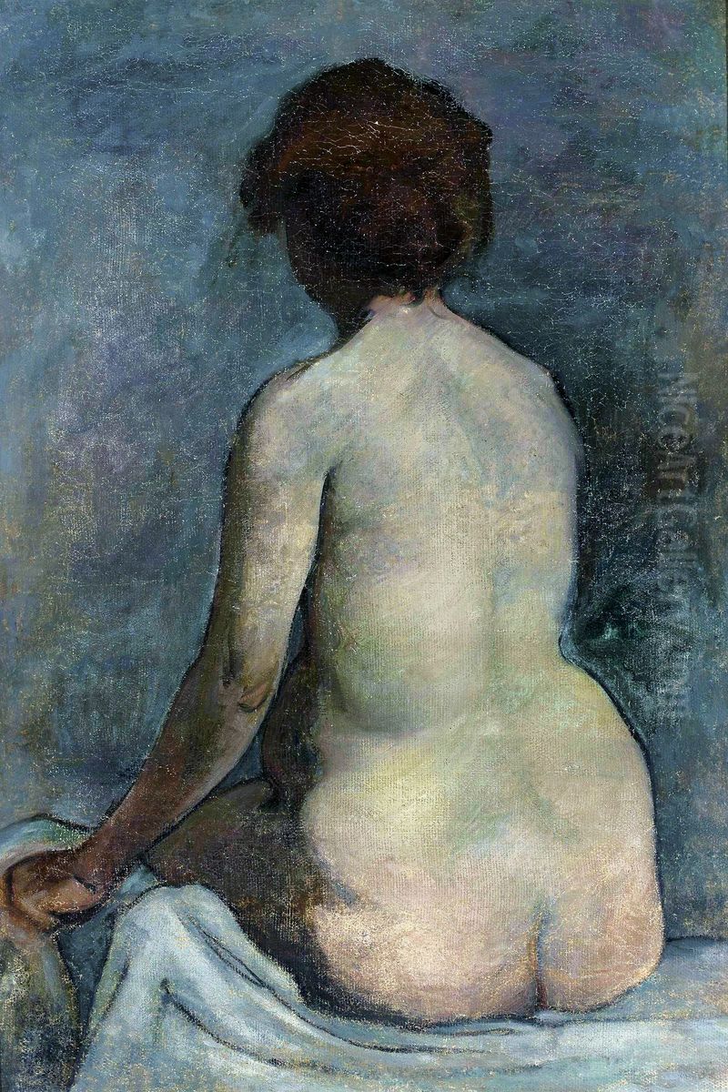 Female nude Oil Painting by Wladyslaw Slewinski