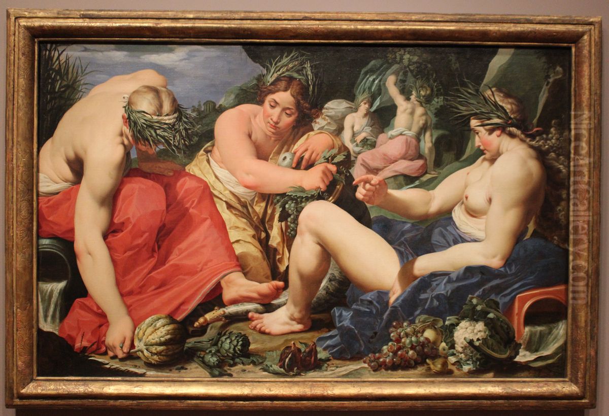 The origin of cornucopia Oil Painting by Abraham Janssens I