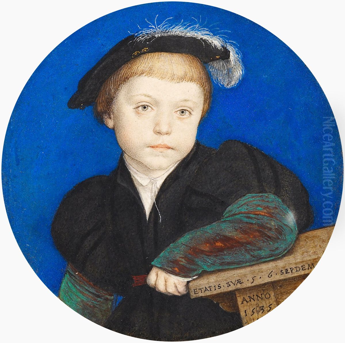 Henry Brandon, 2nd Duke of Suffolk (1535-51) Oil Painting by Hans Holbein the Younger