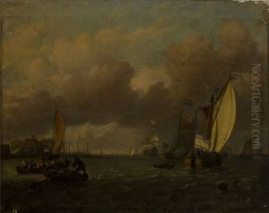 Seascape with ships