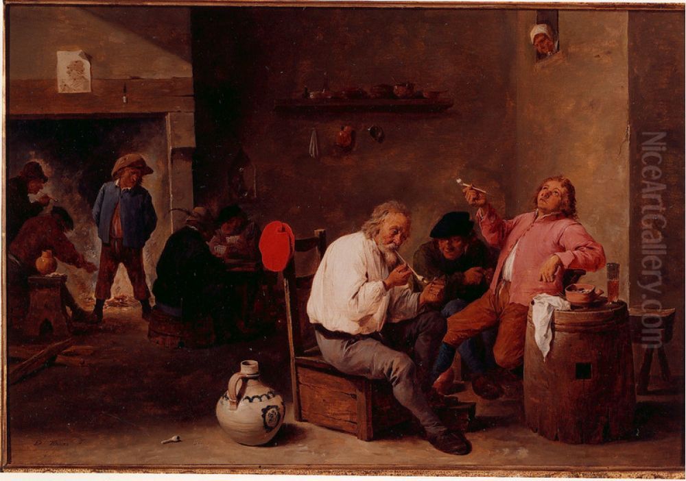 The red cap Oil Painting by David Teniers the Younger