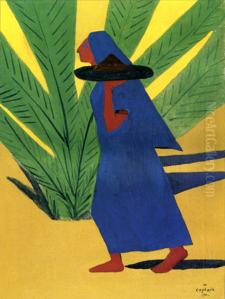 Walking Woman Oil Painting by Martiros Saryan