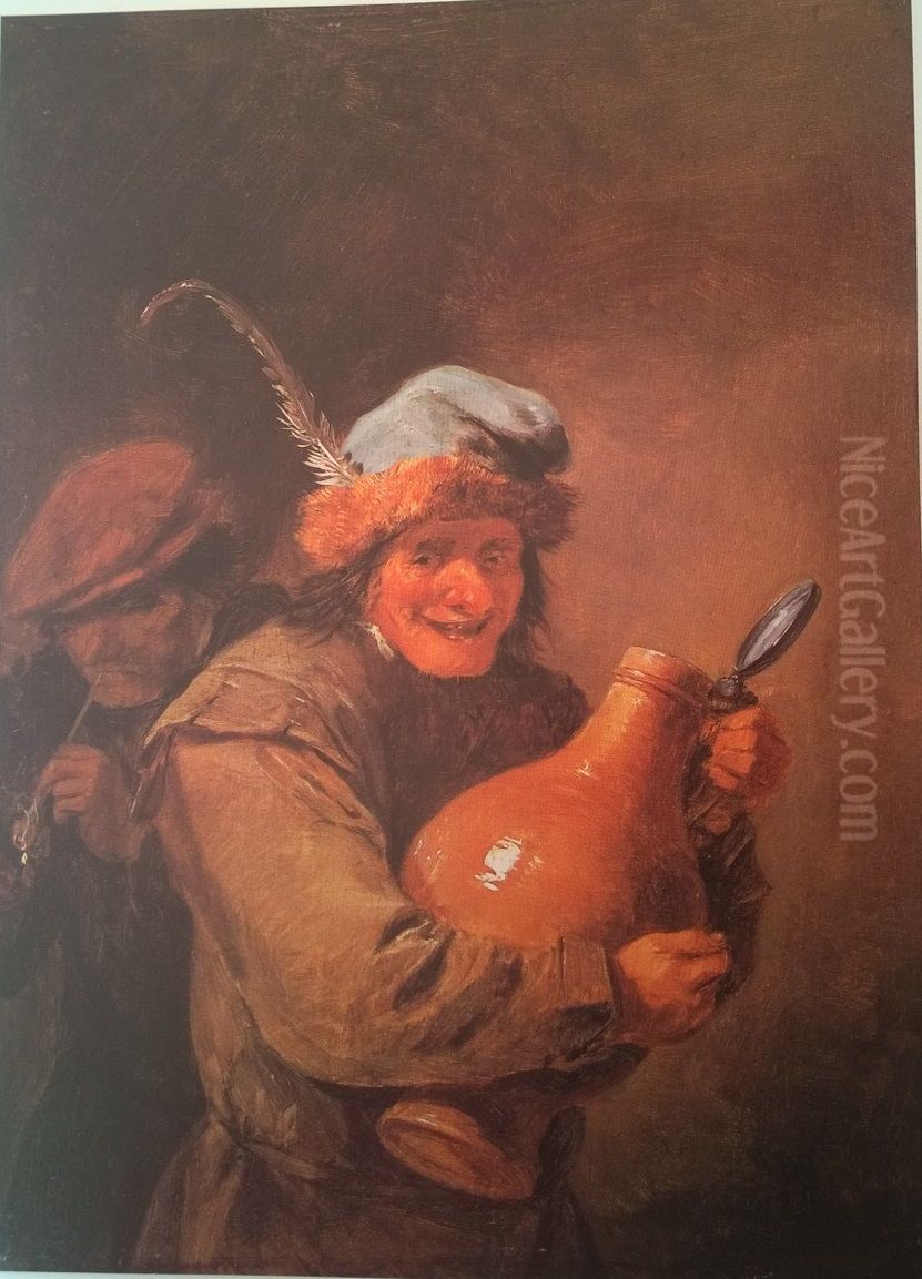 The Merry Drinker Oil Painting by David Teniers the Younger