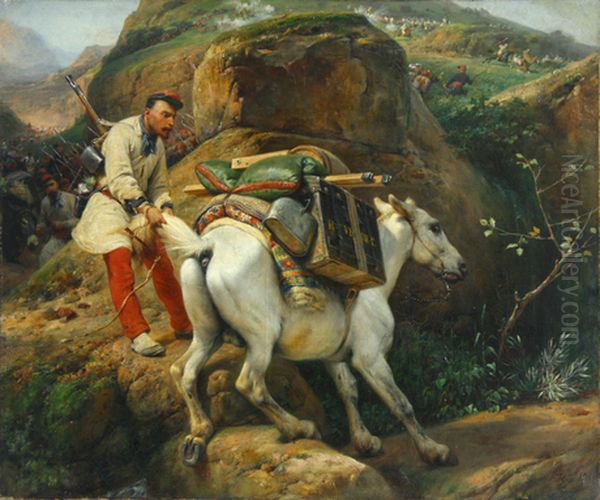 The scene of war Oil Painting by Horace Vernet