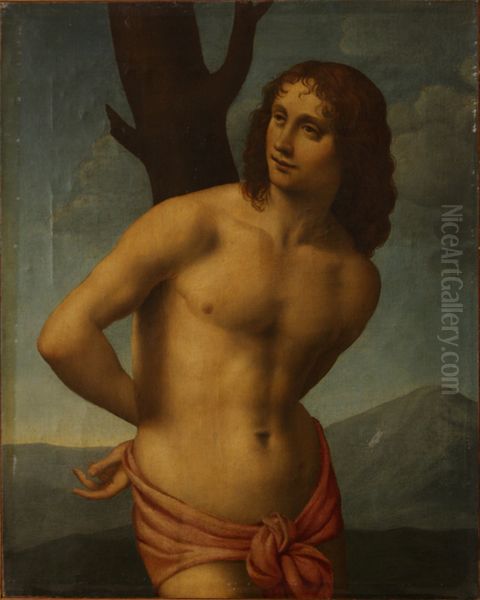 St. Sebastian Oil Painting by Bernardino Luini